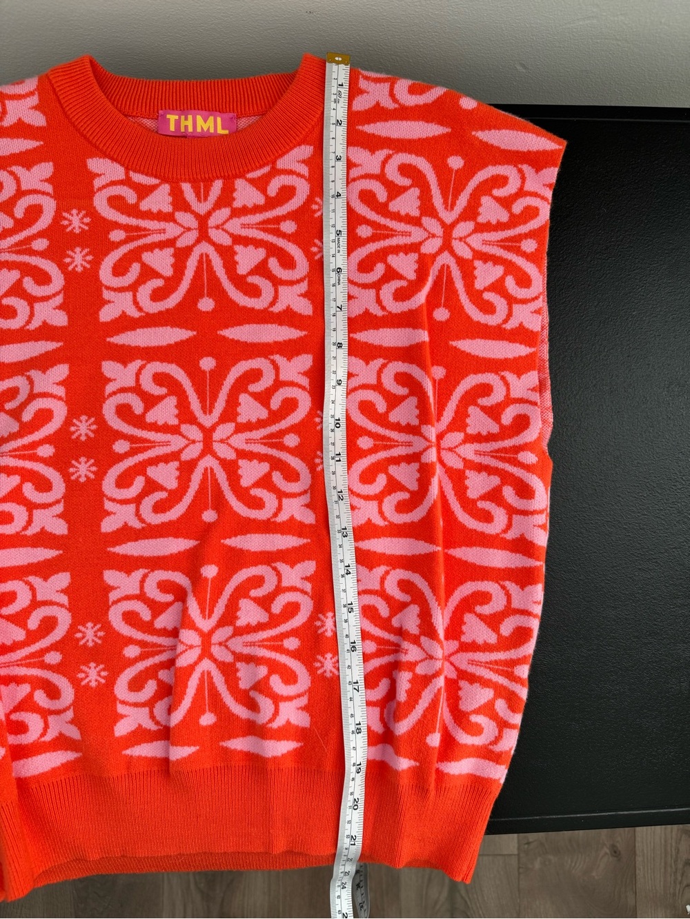 THML Orange and Pink Sweater Vest - Picture 5 of 5